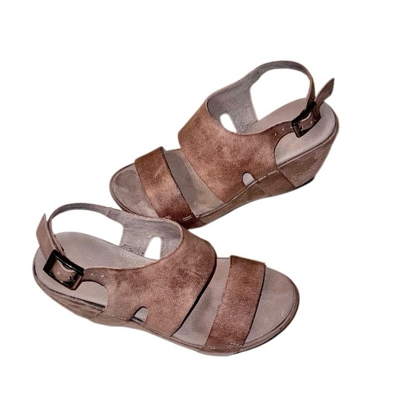 ANTELOPE LEATHER SUEDE WEDGES WOMEN’S Shoes size 36 6 - Picture 5 of 17